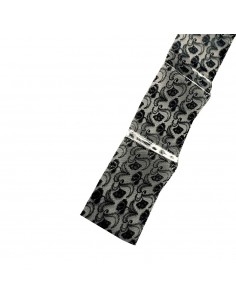 FLDBM-4 | Foil Νυχιών | Δαντέλα μαύρο 4x20cm