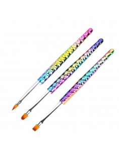 PGSET-1 | Σετ πινέλα για Gel 3 τεμάχια με λαβή mermaid