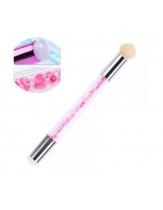 NAT-1 | Πινέλο Strass ροζ για Ombre και άκρο με mini...