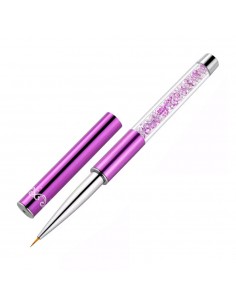 PDS | Πινέλο ζωγραφικής Strass μωβ με καπάκι