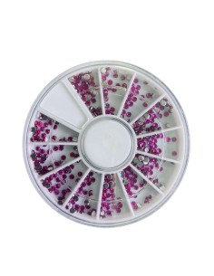 RS-FU | Ρόδα με Strass φούξια  | Διακοσμητικά νυχιών