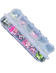 KFSM-12 | Κασετίνα με Φιογκάκια print και strass |...