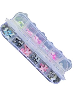 KFSM-12 | Κασετίνα με Φιογκάκια print και strass |... 2