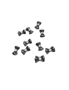 FSB-10 | 10 Τεμ Φιογκάκια μαύρα με Strass | Διακοσμητικά...