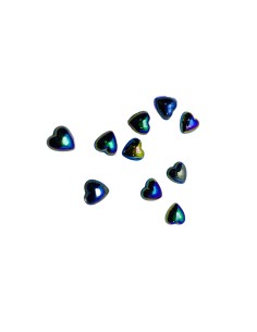 HB-10 | 10 Τεμ Καρδιές μαύρες  ΑΒ | Διακοσμητικά νυχιών