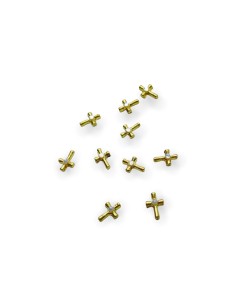 CGM-10 | 10 Τεμ Σταυροί mini χρυσοί | Διακοσμητικά νυχιών