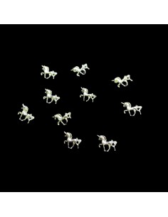 US-10 | 10 Τεμ Μονόκεροι ασημί με καμπύλη | Διακοσμητικά...