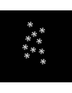 SFL-S | 10 Τεμ Χιονονιφάδες ασημί, με καμπύλη |...