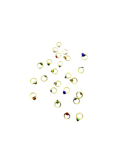 NS-24 | 24 Τεμ Σκουλαρίκια νυχιών χρυσά με strass (2 Τεμ ανά χρώμα) | Διακοσμητικά νυχιών