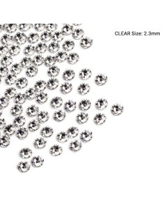 SW-CL8 | 50 Τεμ τύπου Swarovski clear ss8 2,3mm |...