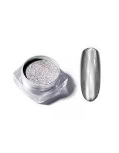 SC-SP | Σκόνη χρωμίου εφέ καθρέφτη ασημί (3g) με πινελάκι...