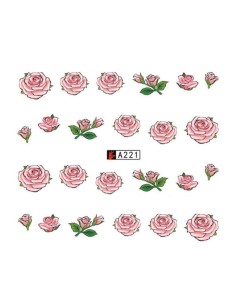 A221 | Τατουάζ νερού, τριαντάφυλλα ροζ  | Water transfer
