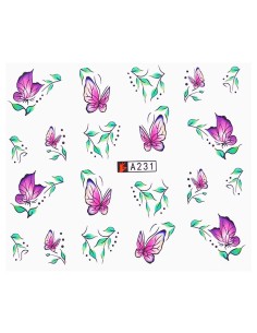 A231 | Τατουάζ νερού, λουλούδια και πεταλούδες | Water...