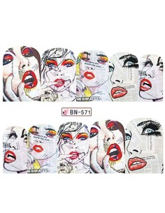 BN-571 | Τατουάζ νερού, sexy face | Water transfer