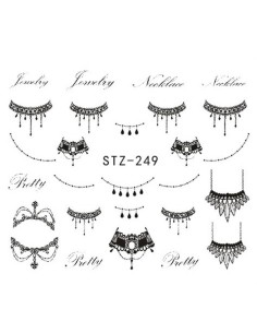 STZ-249 | Τατουάζ νερού, κοσμήματα και λέξεις μαύρα |...