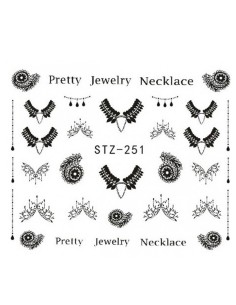 STZ-251 | Τατουάζ νερού, κοσμήματα και λέξεις μαύρα |...