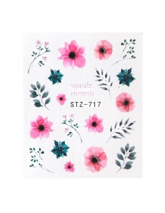 STZ-717 | Τατουάζ νερού, λουλούδια, φύλλα και λέξεις |...