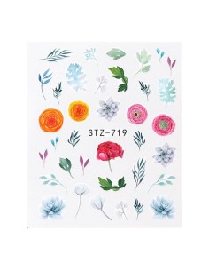 STZ-719 | Τατουάζ νερού, λουλούδια και φύλλα | Water...