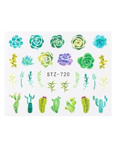 STZ-720 | Τατουάζ νερού, λουλούδια και κάκτοι | Water...