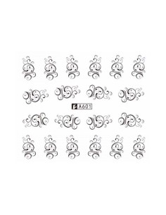 A601 | Τατουάζ νερού, μαύρα διακοσμητικά  | Water transfer