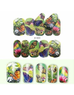 A1303 | Τατουάζ νερού, πεταλούδες πολύχρωμες | Water...