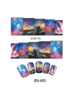 BN-495 | Τατουάζ νερού, galaxy | Water transfer