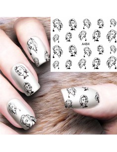 A484 | Τατουάζ νερού, Marilyn Monroe ασπρόμαυρο | Water...