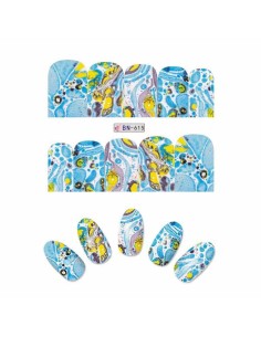 BN-615 | Τατουάζ νερού, water colors γαλάζιο - κίτρινο |...