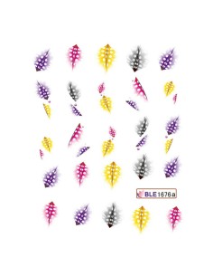 BLE1676A | Τατουάζ νερού, φτερά πουά διάφορα χρώματα |...