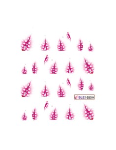 BLE1680A | Τατουάζ νερού, φτερά πουά ροζ | Water transfer