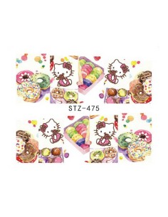 STZ-475 | Τατουάζ νερού, ντόνατς και Hello Kitty | Water...