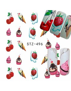 STZ-496 | Τατουάζ νερού, φρούτα και γλυκά | Water transfer