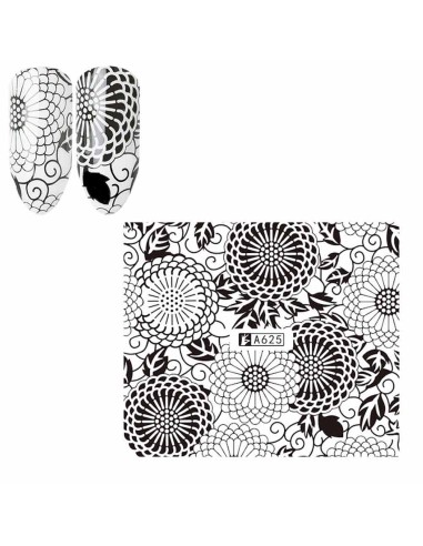 A625 | Τατουάζ νερού, μαύρη δαντέλα |...