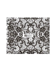 A631 | Τατουάζ νερού, μαύρη δαντέλα | Water transfer