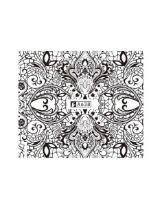 A638 | Τατουάζ νερού, μαύρη δαντέλα | Water transfer