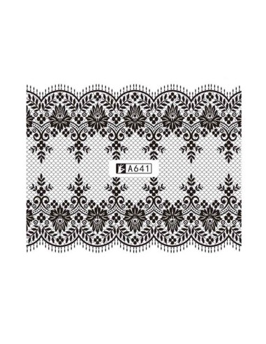 A641 | Τατουάζ νερού, μαύρη δαντέλα |...