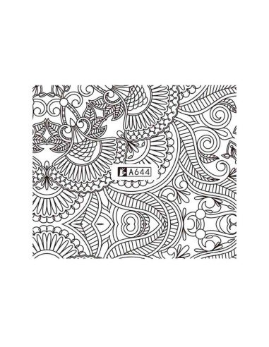 A644 | Τατουάζ νερού, μαύρη δαντέλα |...