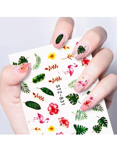 STZ-831 | Τατουάζ νερού, φλαμίνγκο, λουλούδια και φύλλα |... 2