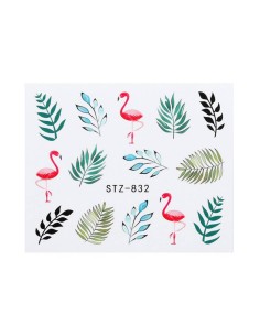 STZ-832 | Τατουάζ νερού, φλαμίνγκο και φύλλα | Water...