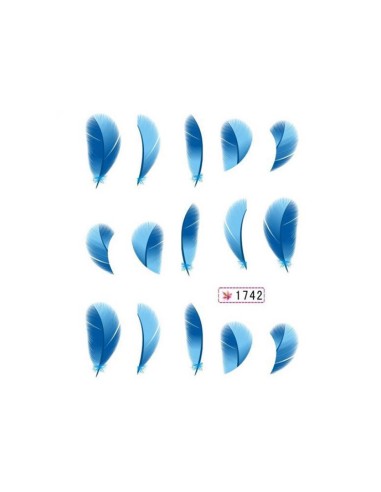 1742 | Τατουάζ νερού, φτερά μπλε -...