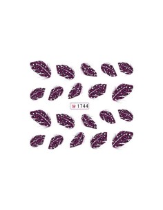 1744 | Τατουάζ νερού, φτερά μωβ animal print | Water...