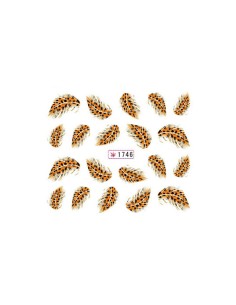 1746 | Τατουάζ νερού, φτερά πορτοκαλί animal print |...