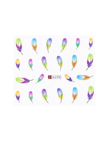 A698 | Τατουάζ νερού, φτερά πολύχρωμα...