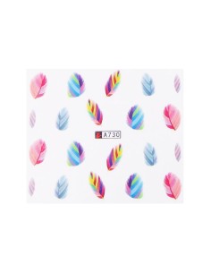 A730 | Τατουάζ νερού, φτερά πολύχρωμα | Water transfer