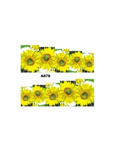 A878 | Τατουάζ νερού, λουλούδια κίτρινα - πράσινα | Water...