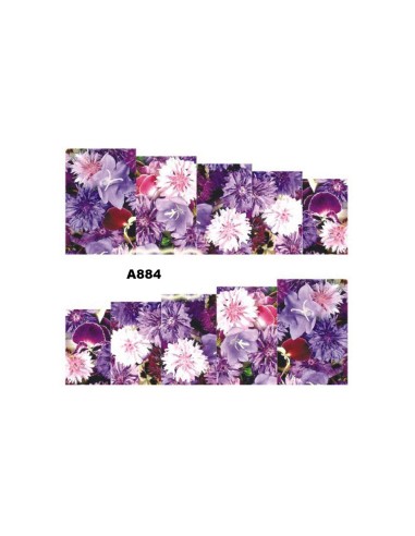 A884 | Τατουάζ νερού, λουλούδια ροζ -...