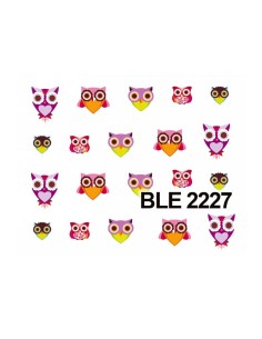 BLE2227 | Τατουάζ νερού, κουκουβάγιες πολύχρωμες | Water...