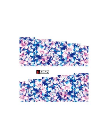 A069 | Τατουάζ νερού, λουλούδια μπλε...