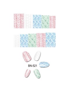 BN-521 | Τατουάζ νερού, πλεκτό παστέλ αποχρώσεις | Water...