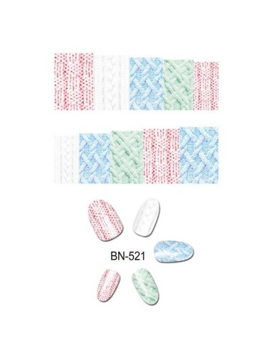 BN-521 | Τατουάζ νερού, πλεκτό παστέλ...